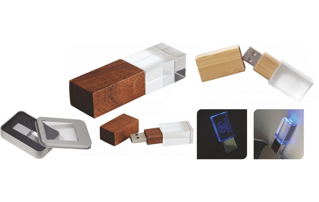 Ahşap Kristal Usb Bellek